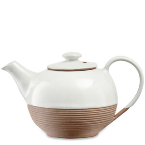 Nkuku Mali Ribbed Teapot White